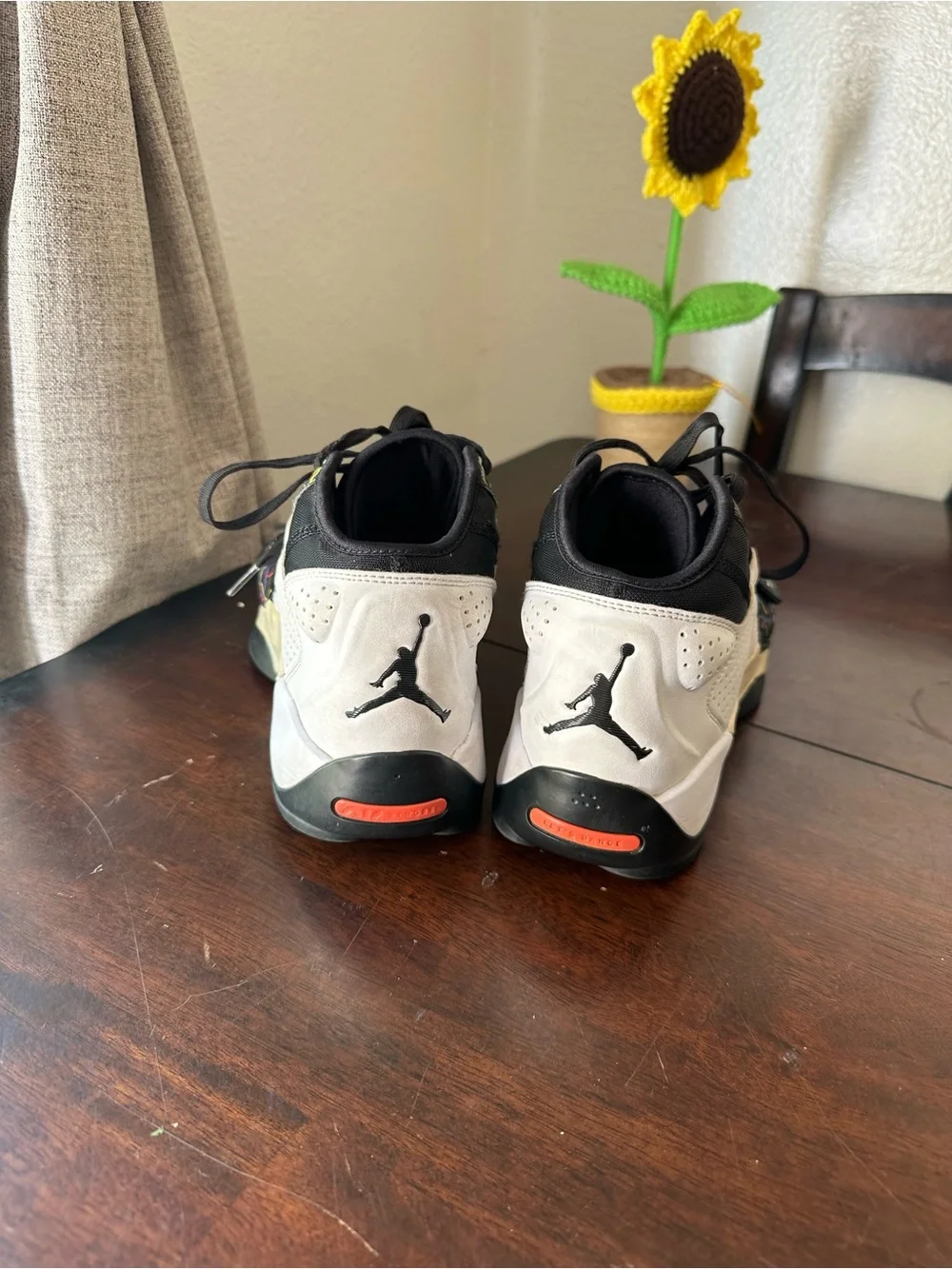 Jordan Black Sneakers with Neon Multicolor Splatter